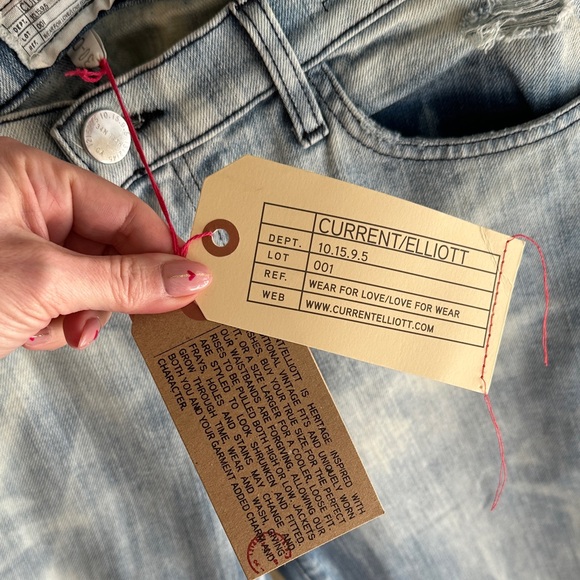 Current/Elliott Acid Washed Distressed Skinny Jeans - Picture 4 of 10